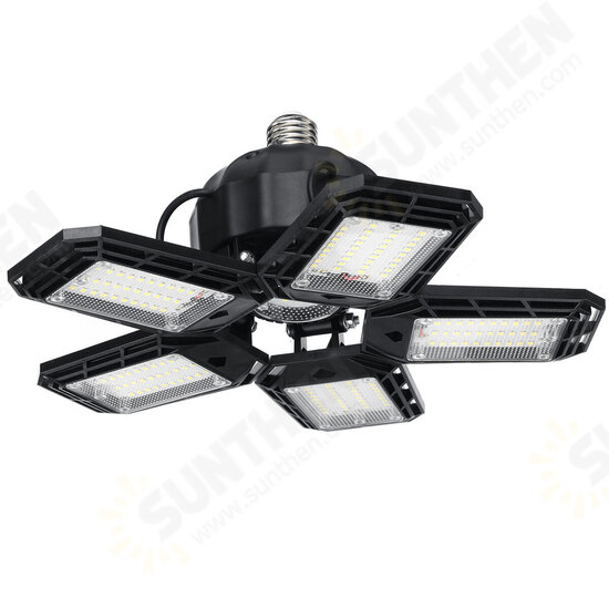 248 LED 5 Panels Deformable Garage Light E27 Basement Ceiling Lights Folding LED Workshop Fixture