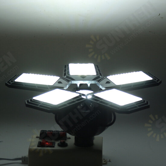 248 LED 5 Panels Deformable Garage Light E27 Basement Ceiling Lights Folding LED Workshop Fixture