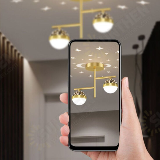 26*24CM 12W 220V LED Ceiling Light Corridor Porch Ceiling Light Modern Nordic Creative Star Sky Projection Lamp