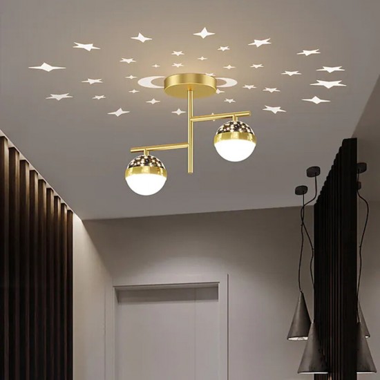26*24CM 12W 220V LED Ceiling Light Corridor Porch Ceiling Light Modern Nordic Creative Star Sky Projection Lamp