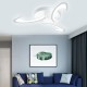 3 Heads Modern LED Acrylic Ceiling Lamp Pendant Light Chandeliers Bedroom+Remote Control