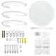 3 Heads Modern LED Acrylic Ceiling Lamp Pendant Light Chandeliers Bedroom+Remote Control