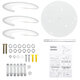 3 Heads Modern LED Acrylic Ceiling Lamp Pendant Light Chandeliers Bedroom+Remote Control