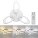 3 Heads Modern LED Ceiling Acrylic Home Lights Home Chandelier Lamp+Remote 3200-6500K