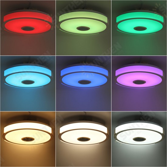 36W 108LED Music Ceiling Lamp RGB APP+Remote Control Bedroom Study Living Room