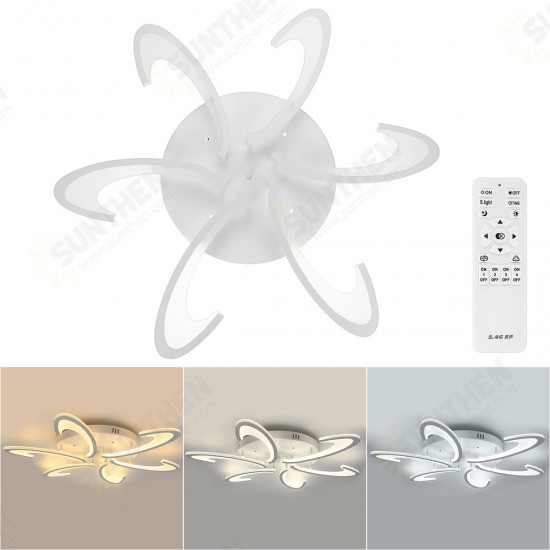 6 Heads Modern LED Acrylic Ceiling Lamp Pendant Light Chandeliers Bedroom+Remote Control