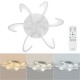 6 Heads Modern LED Acrylic Ceiling Lamp Pendant Light Chandeliers Bedroom+Remote Control