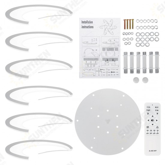 6 Heads Modern LED Acrylic Ceiling Lamp Pendant Light Chandeliers Bedroom+Remote Control 6 Heads Modern LED Acrylic Ceiling Lamp Pendant Light Chandeliers Bedroom+Remote Control
