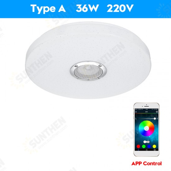 72W Smart LED Ceiling Light Lamp RGB bluetooth Music Speaker Bedroom Wall Lamp 72W Smart LED Ceiling Light Lamp RGB bluetooth Music Speaker Bedroom Wall Lamp