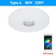 72W Smart LED Ceiling Light Lamp RGB bluetooth Music Speaker Bedroom Wall Lamp 72W Smart LED Ceiling Light Lamp RGB bluetooth Music Speaker Bedroom Wall Lamp