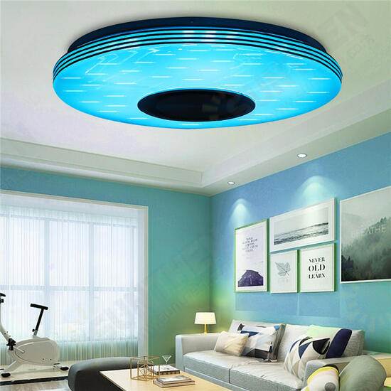 84LED RGBW Intelligent Music Ceiling Light Lamp APP/ Remote Control 220V/100-260V