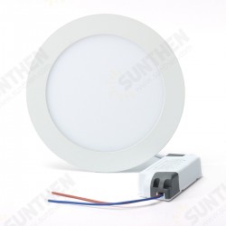 AC 110V 15W Dimmable Ultra-thin Round LED Panel 1500LM Recessed Ceiling Light with LED Driver AC 110V 15W Dimmable Ultra-thin Round LED Panel 1500LM Recessed Ceiling Light with LED Driver