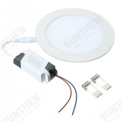 AC 110V 15W Dimmable Ultra-thin Round LED Panel 1500LM Recessed Ceiling Light with LED Driver AC 110V 15W Dimmable Ultra-thin Round LED Panel 1500LM Recessed Ceiling Light with LED Driver