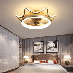AC 220V Modern Minimalist LED Ceiling Fan Light Crystal Decorative Remote Control Lighting Bedroom Fan Lamp AC 220V Modern Minimalist LED Ceiling Fan Light Crystal Decorative Remote Control Lighting Bedroom Fan Lamp
