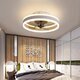 AC 220V Modern Minimalist LED Ceiling Fan Light Crystal Decorative Remote Control Lighting Bedroom Fan Lamp