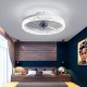 AC 220V Modern Minimalist LED Ceiling Fan Light Crystal Decorative Remote Control Lighting Bedroom Fan Lamp