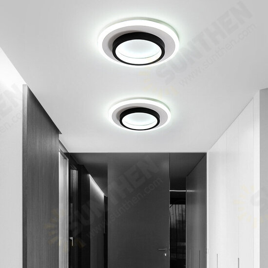 LED Dimmable Ceiling Light Square/Round Lamp Fixtures Bedroom Cloakroom 85-265V