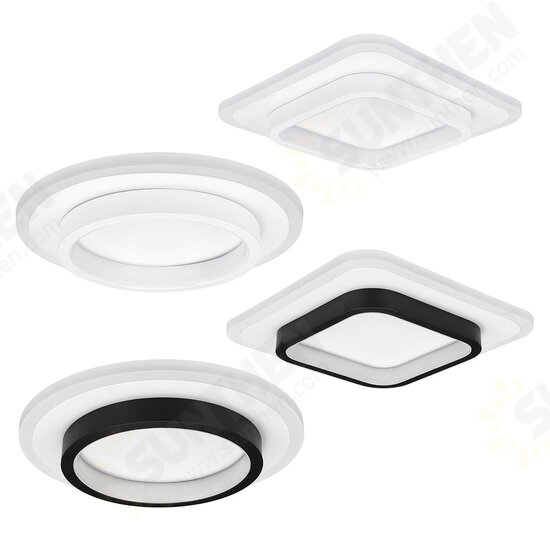 LED Dimmable Ceiling Light Square/Round Lamp Fixtures Bedroom Cloakroom 85-265V