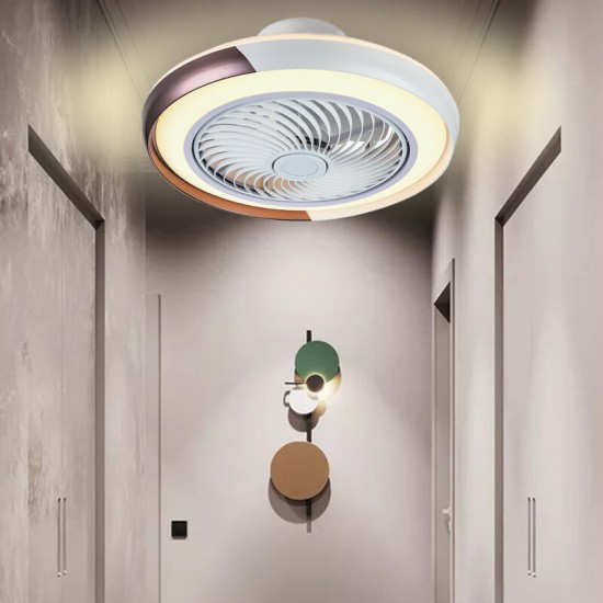 LED Fan Ceiling Light WiFi Dimmable Bedroom Lamp APP+Remote Control 220V