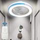 LED Fan Ceiling Light WiFi Dimmable Bedroom Lamp APP+Remote Control 220V