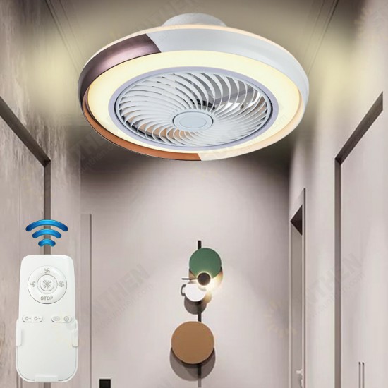 LED Fan Ceiling Light WiFi Dimmable Bedroom Lamp APP+Remote Control 220V