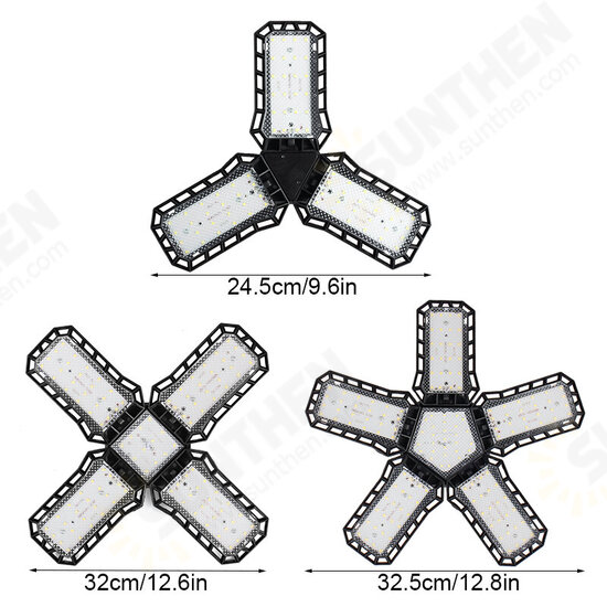 LED Three Leaf Four Leaf Garage Light Folding Light Ceiling Light AC85-265V 6000-6500K LED Three Leaf Four Leaf Garage Light Folding Light Ceiling Light AC85-265V 6000-6500K