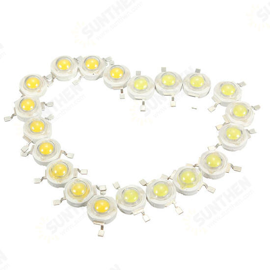 10pcs 3W LED Lamp Bulb Chips 200-230Lm White/Warm White Beads 3.2-3.4V