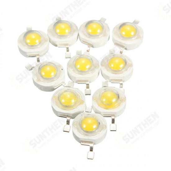 10pcs 3W LED Lamp Bulb Chips 200-230Lm White/Warm White Beads 3.2-3.4V