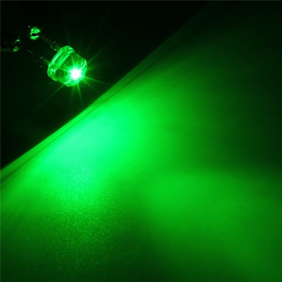 20pcs 8mm Straw Hat Blue Green Yellow Red LED Water Clear Light Emitting Diodes Lamp