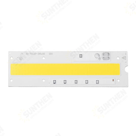 AC160-260V 50W White/Warm White COB LED Chip Light Source 90lm/w 185x55mm for DIY Floodlight