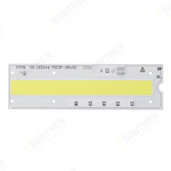 AC160-260V 50W White/Warm White COB LED Chip Light Source 90lm/w 185x55mm for DIY Floodlight