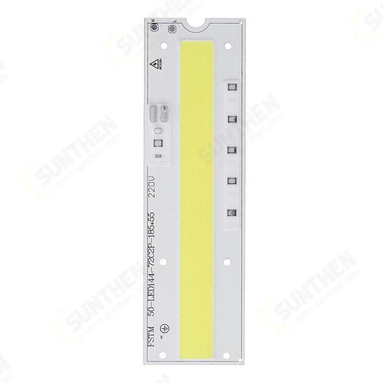 AC160-260V 50W White/Warm White COB LED Chip Light Source 90lm/w 185x55mm for DIY Floodlight