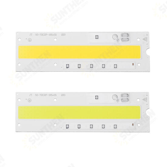 AC160-260V 50W White/Warm White COB LED Chip Light Source 90lm/w 185x55mm for DIY Floodlight