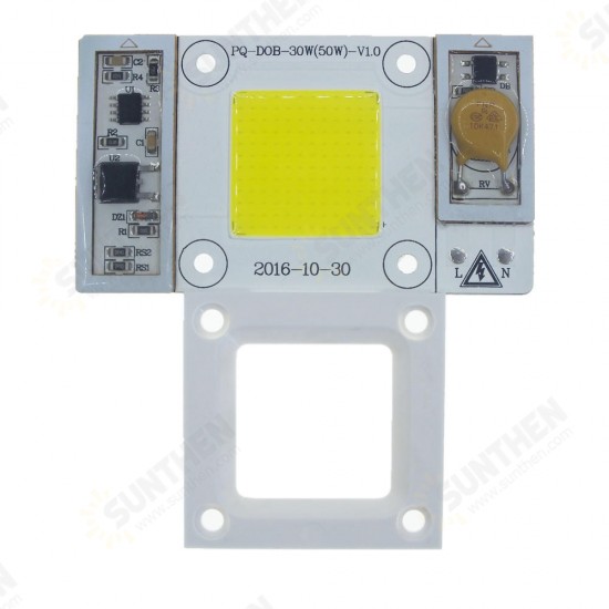 AC170-300V 30W/50W Warmwhite/White IP65 Waterproof Anti-thunder Temperature Control LED Light Chip