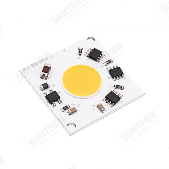 AC220-240V 30W DIY COB LED Light Chip Bulb Bead 36x36mm For Flood Light Spotlight