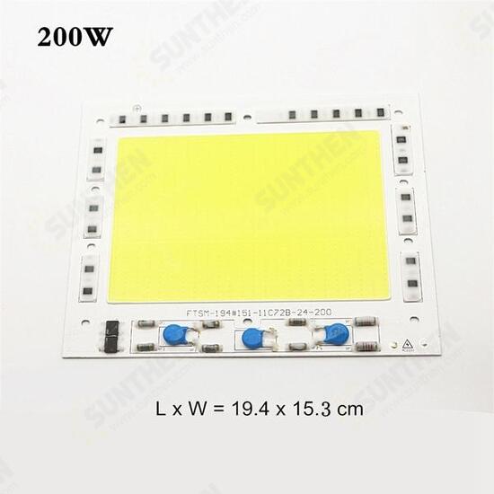 High Power 150W 200W Integrated COB LED Beads Chip Light Source Driverless For Floodlight AC190-240V