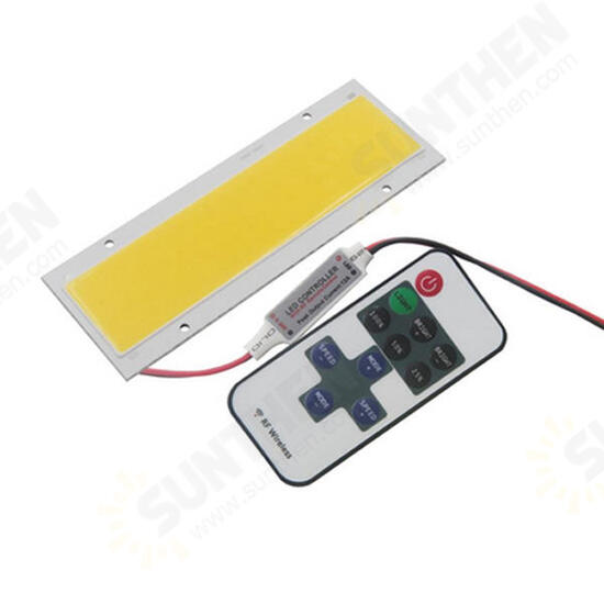 High Power DC12-14V 15W LED Beads COB Chip Light DIY 140x50mm Dimmable Flashing Strip with RF Remote