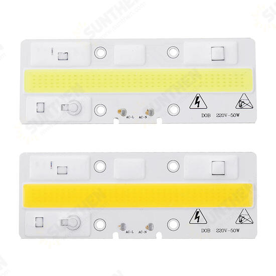 High Powered 50W COB LED Chip Light Source Anti-thunder AC220V for DIY Spotlight Floodlight