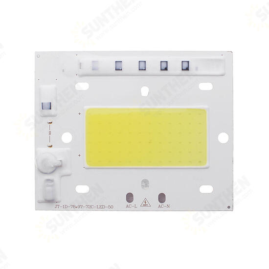 High Powered 50W LED Chip Light Source Anti-thunder AC220V for DIY Spotlight Floodlight