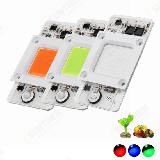 50W Blue/Red/Green Light Non-drive Thunder Protection COB LED Chip for DIY Grow Light