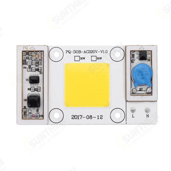 50W Non-drive Thunder Protection COB LED Chip for DIY Flood Light Spotlight AC180-300V