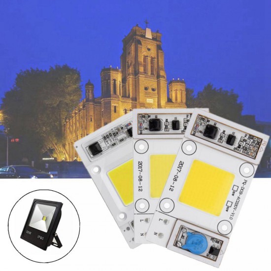 50W Non-drive Thunder Protection COB LED Chip for DIY Flood Light Spotlight AC180-300V