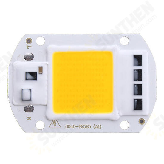 AC110V/220V 20W 30W 50W White/Warm White COB LED Chip 40X60mm for DIY Flood Light