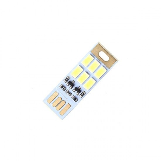 Mini 1W USB 6 LED Touch Stepless Dimming / Light-controlled Night Card Light for Power Bank Computer