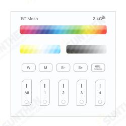 ZJ-TRBM-RGBWC-A AC100-240V Bluetooth Mesh RGBWC Remote Touch Panel Dimmer Controller for LED Lighting ZJ-TRBM-RGBWC-A AC100-240V Bluetooth Mesh RGBWC Remote Touch Panel Dimmer Controller for LED Lighting