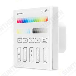 ZJ-TRBM-RGBWC-A AC100-240V Bluetooth Mesh RGBWC Remote Touch Panel Dimmer Controller for LED Lighting ZJ-TRBM-RGBWC-A AC100-240V Bluetooth Mesh RGBWC Remote Touch Panel Dimmer Controller for LED Lighting