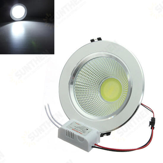 12W COB LED Ceiling Down Light Silver Shell Belt Drive 85-265V