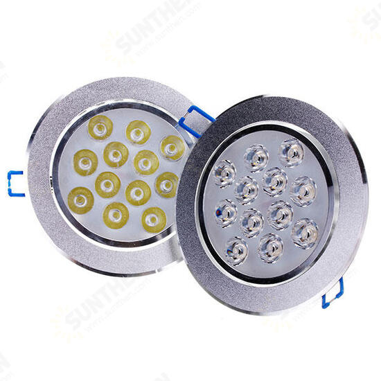 12W Dimmable Bright LED Recessed Ceiling Down Light 85-265V