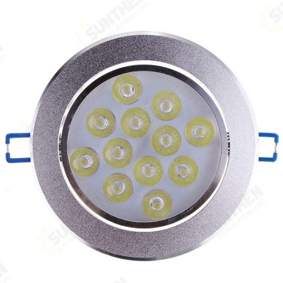 12W Dimmable Bright LED Recessed Ceiling Down Light 85-265V