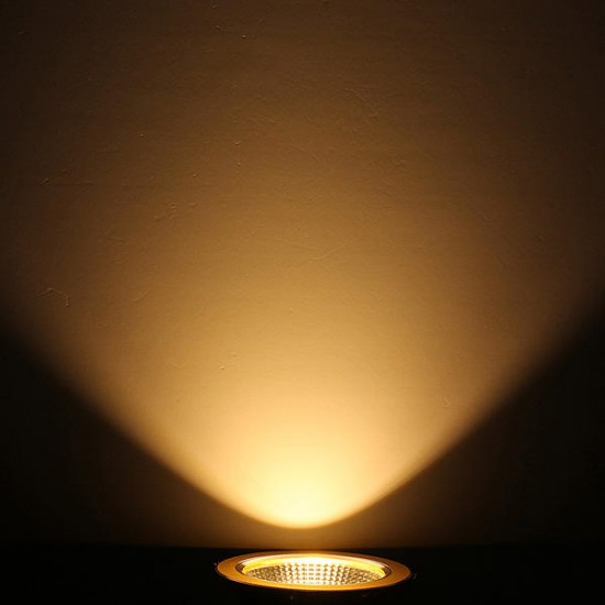 12W Warm White COB LED Ceiling Down Light Golden Shell 85-265V